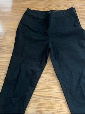 Talbots Classic Side Zip Straight Leg Pants Black Size 12
